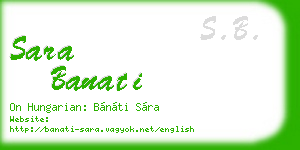 sara banati business card