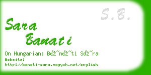 sara banati business card